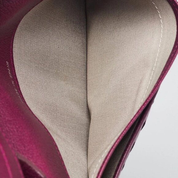 Chanel Purple Leather Jacket Embossed L Yen Wallet - Picture 7 of 10